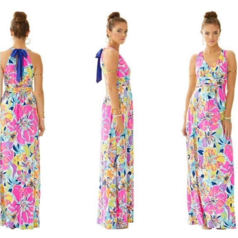 Lilly Pulitzer Vibrant Floral Maxi Dress
